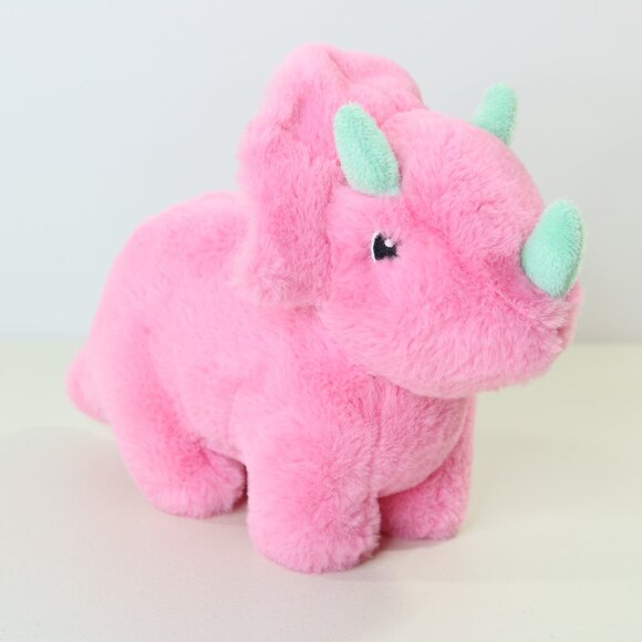 Aurora World Eco Nation Pink Triceratops Dinosaur Soft Plush Stuffed Animal Toy - Picture 12 of 12